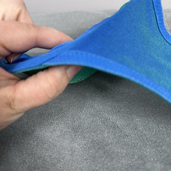 Vintage Lily of France Bra 36B Style 1729 1773 Iridescent Blue Green Front Close - Picture 9 of 11